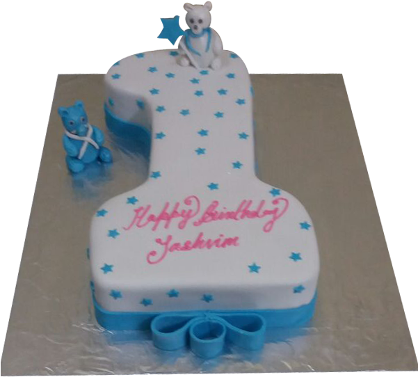 First_ Birthday_ Number_ One_ Cake PNG Image