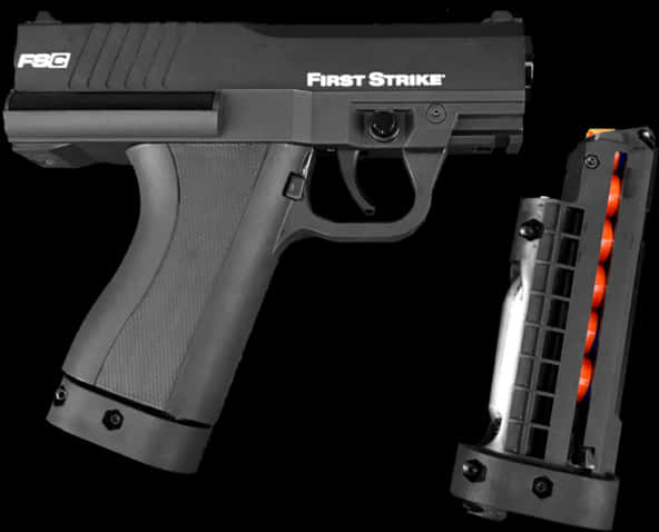 First Strike F S C Pistolwith Magazine PNG Image