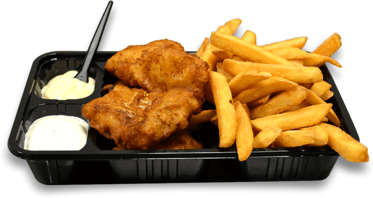 Fishand Chips Meal Platter PNG Image