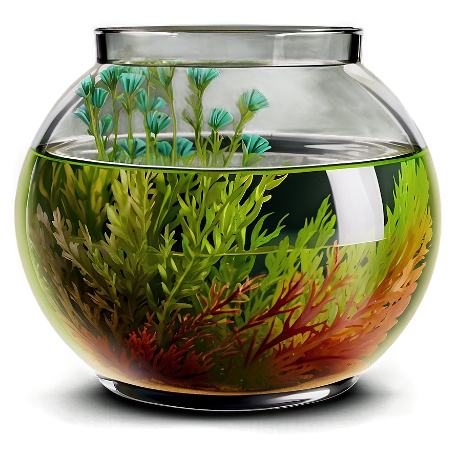 Fishbowl With Algae Png 11 PNG Image