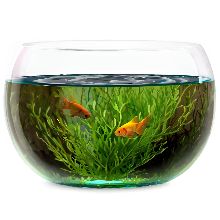 Fishbowl With Algae Png Hij64 PNG Image