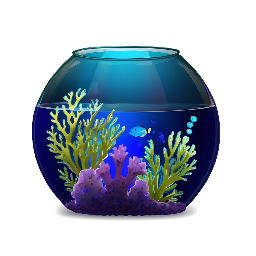 Fishbowl With Coral Png 87 PNG Image