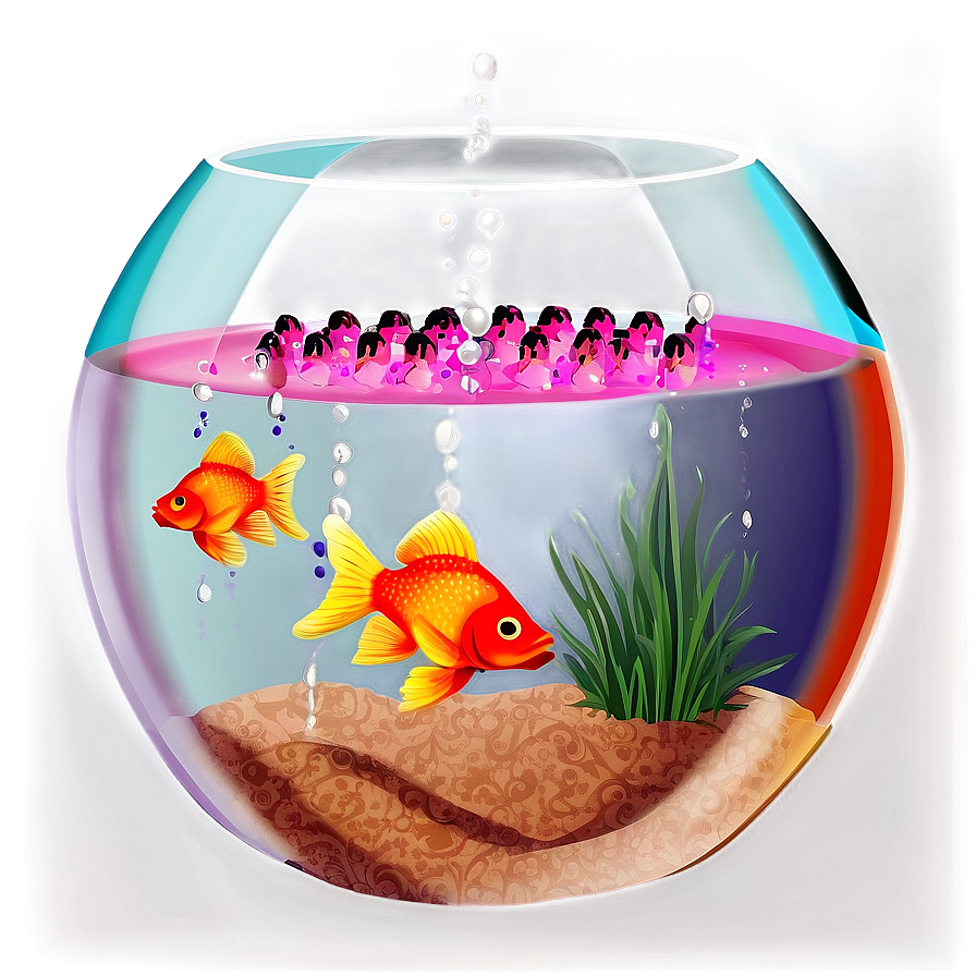 Fishbowl With Decoration Png 66 PNG Image