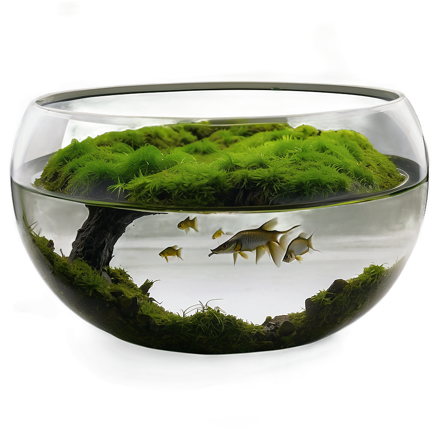 Fishbowl With Moss Balls Png 97 PNG Image