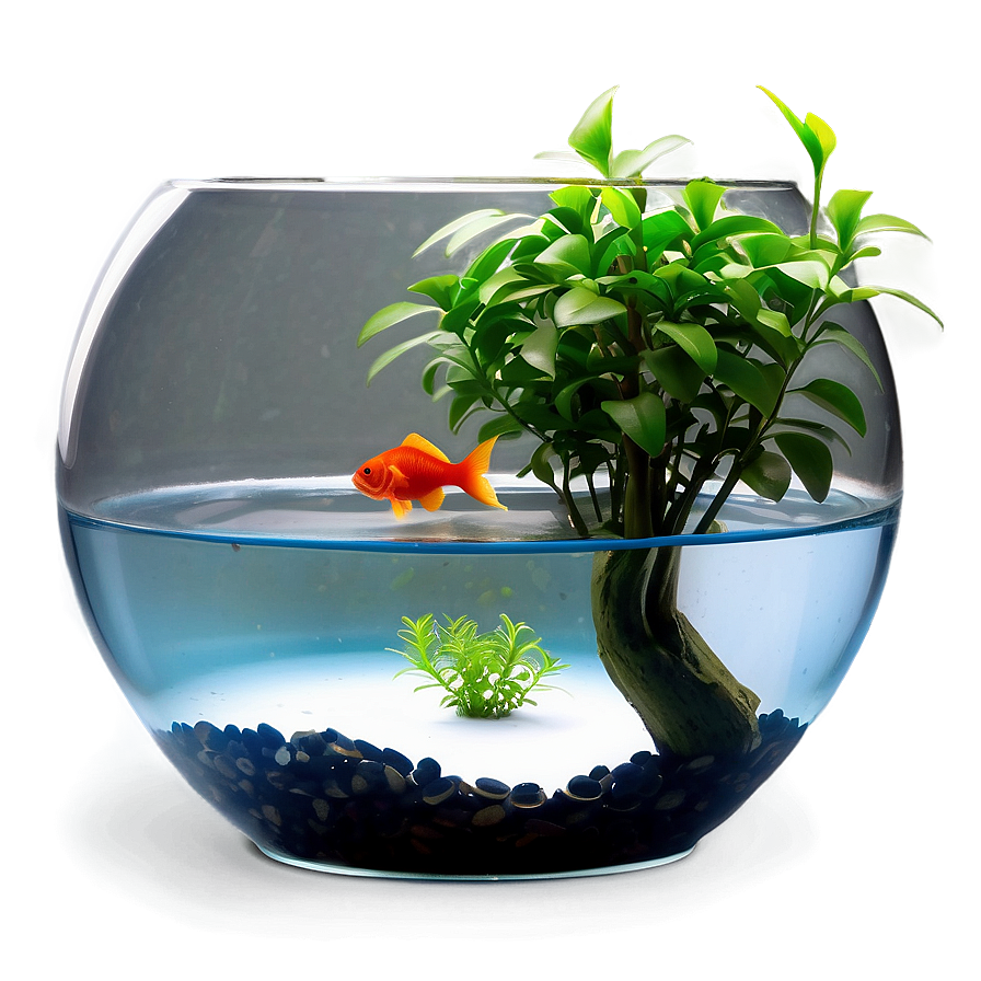 Fishbowl With Plant Png 06212024 PNG Image