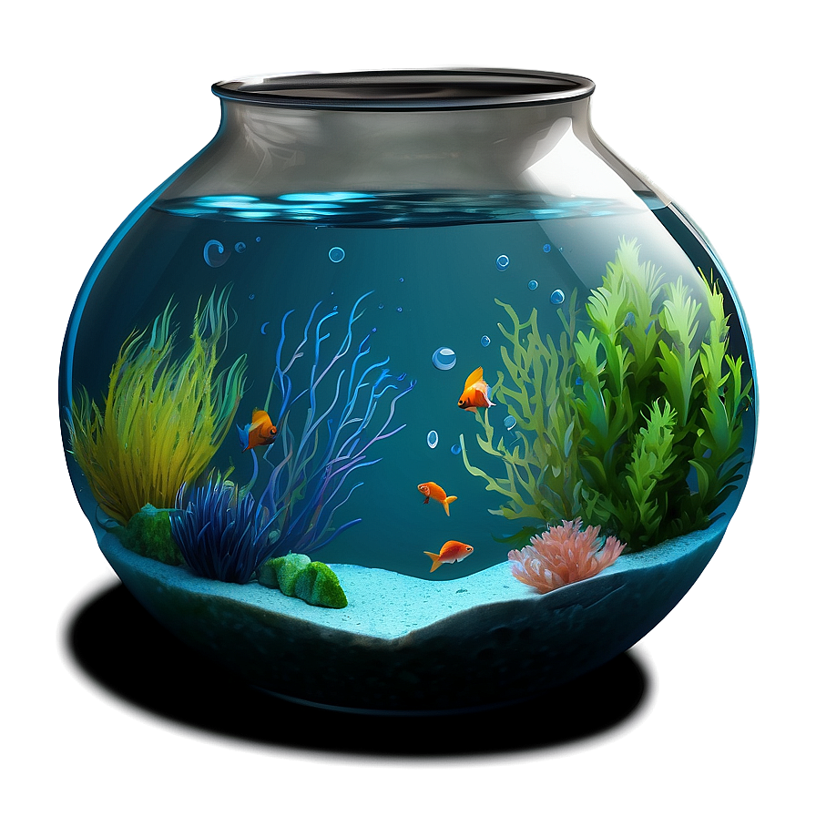 Fishbowl With Sea Plants Png Cqg PNG Image