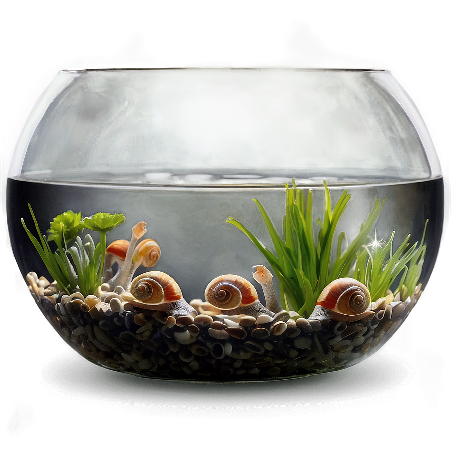 Fishbowl With Snails Png 71 PNG Image