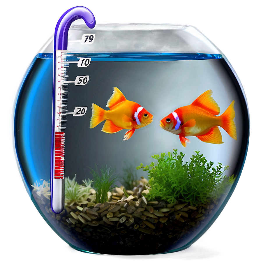 Fishbowl With Thermometer Png Yeq18 PNG Image