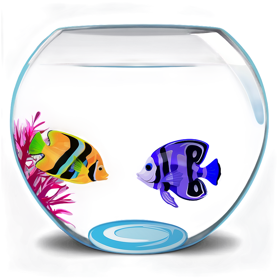 Fishbowl With Tropical Fish Png Nsj84 PNG Image