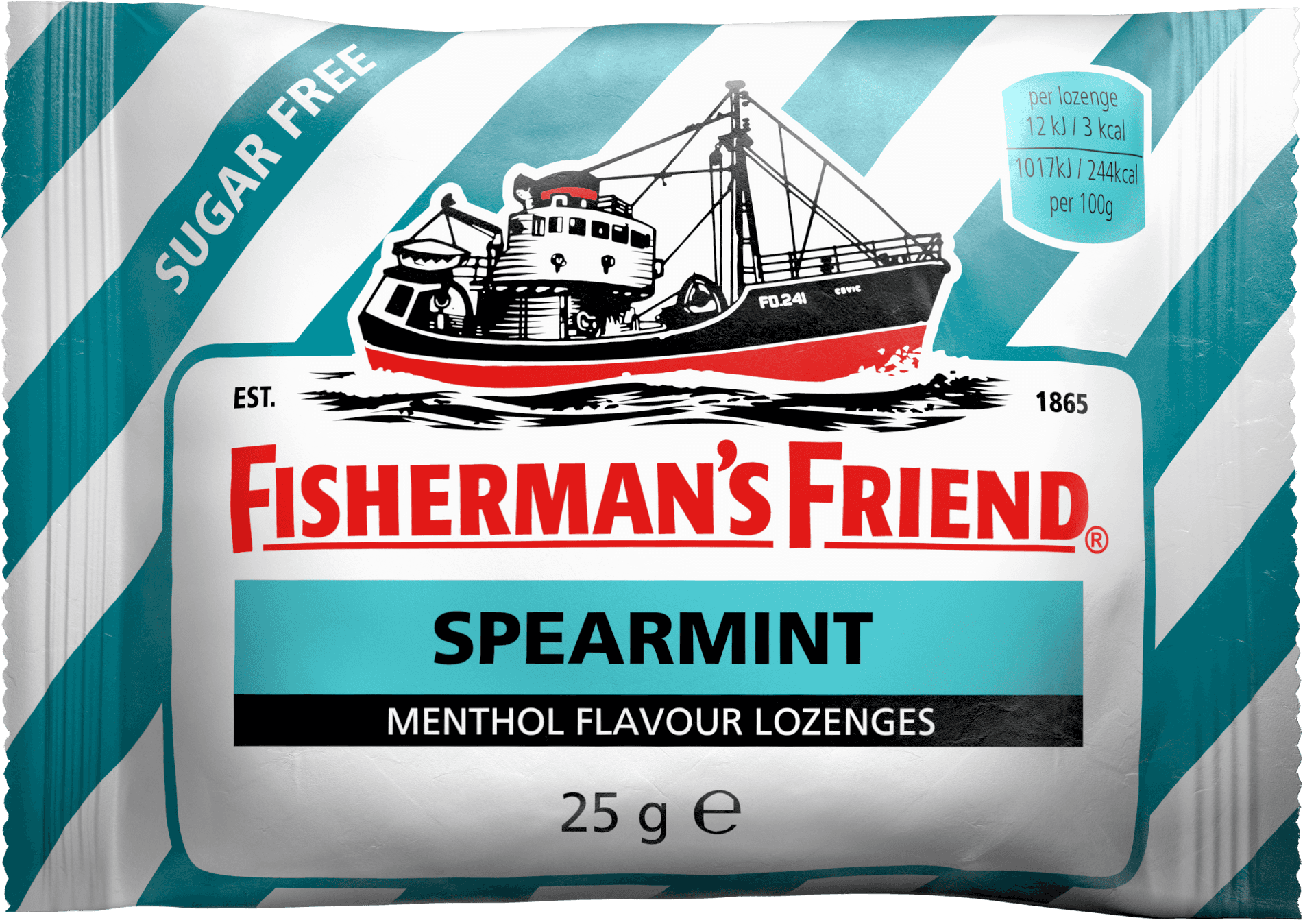 Fishermans Friend Spearmint Lozenges Package PNG Image