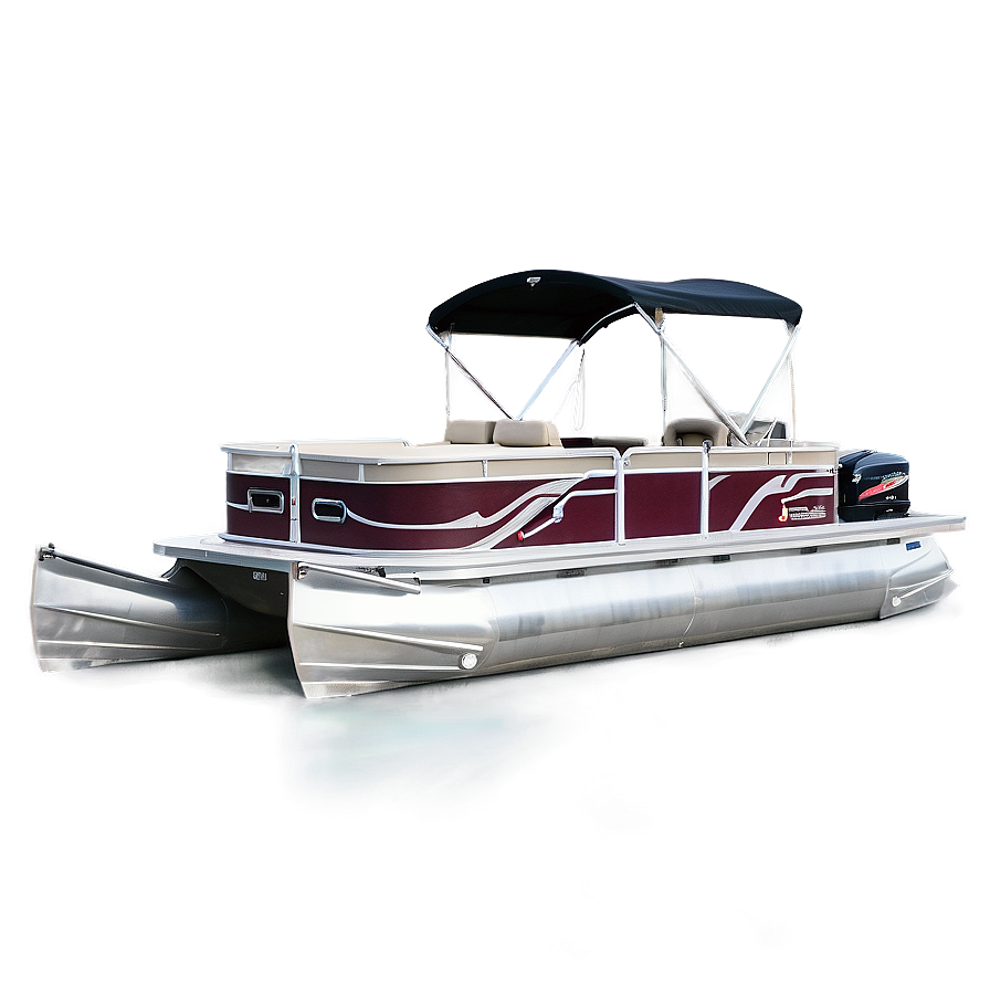 Fishing-focused Pontoon Setup Png Uaa PNG Image