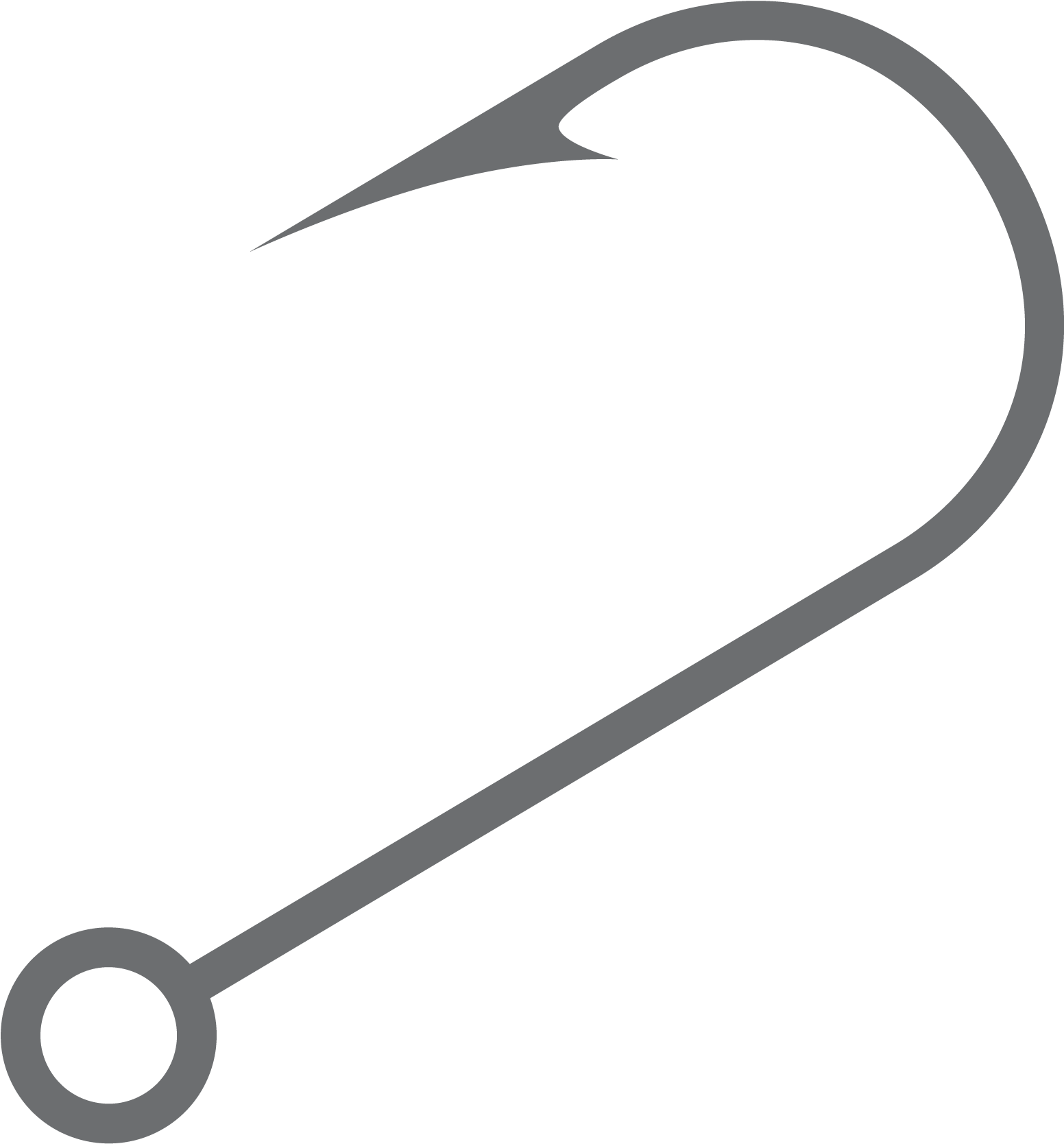 Fishing Hook Icon Blue Background PNG Image