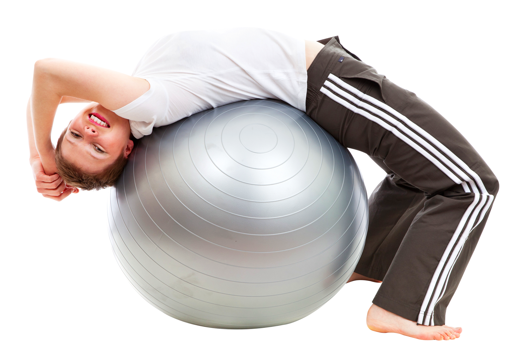 Fitness Ball Exercise Pose PNG Image