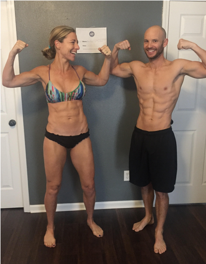 Fitness Couple Celebrating Achievement PNG Image