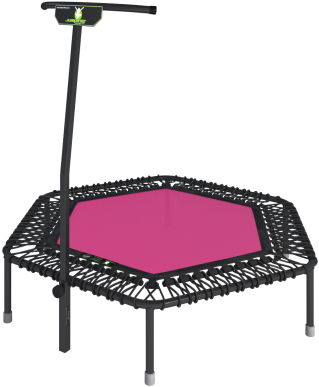 Fitness Trampoline With Handlebar PNG Image