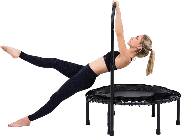 Fitness Trampoline Workout Pose PNG Image