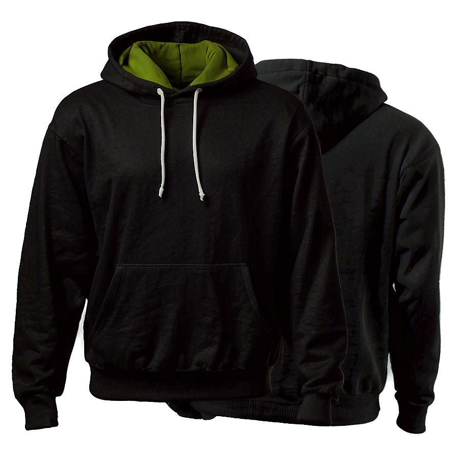 Fitted Black Hoodie Png 05252024 PNG Image