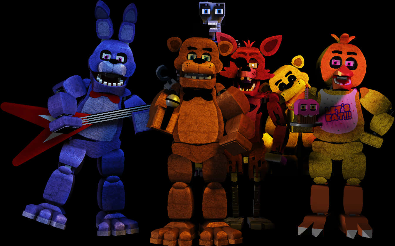 Five Nightsat Freddys Group PNG Image