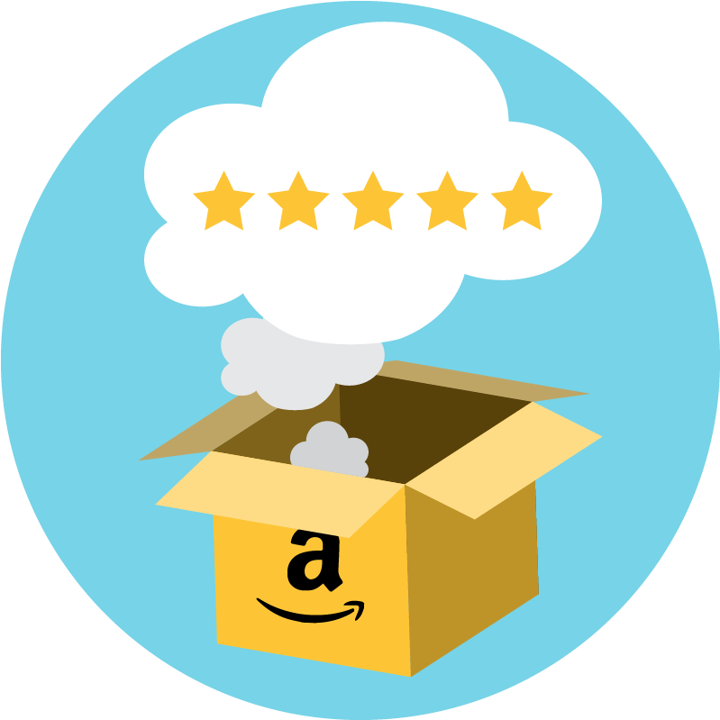 Five Star Rating Amazon Box PNG Image