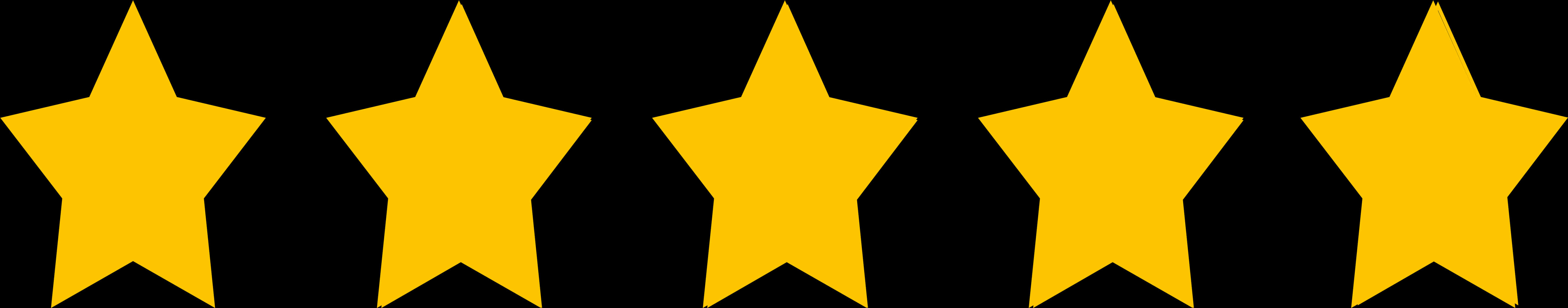 Five Star Rating Graphic PNG Image