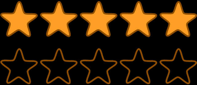 Five Star Rating Graphic PNG Image