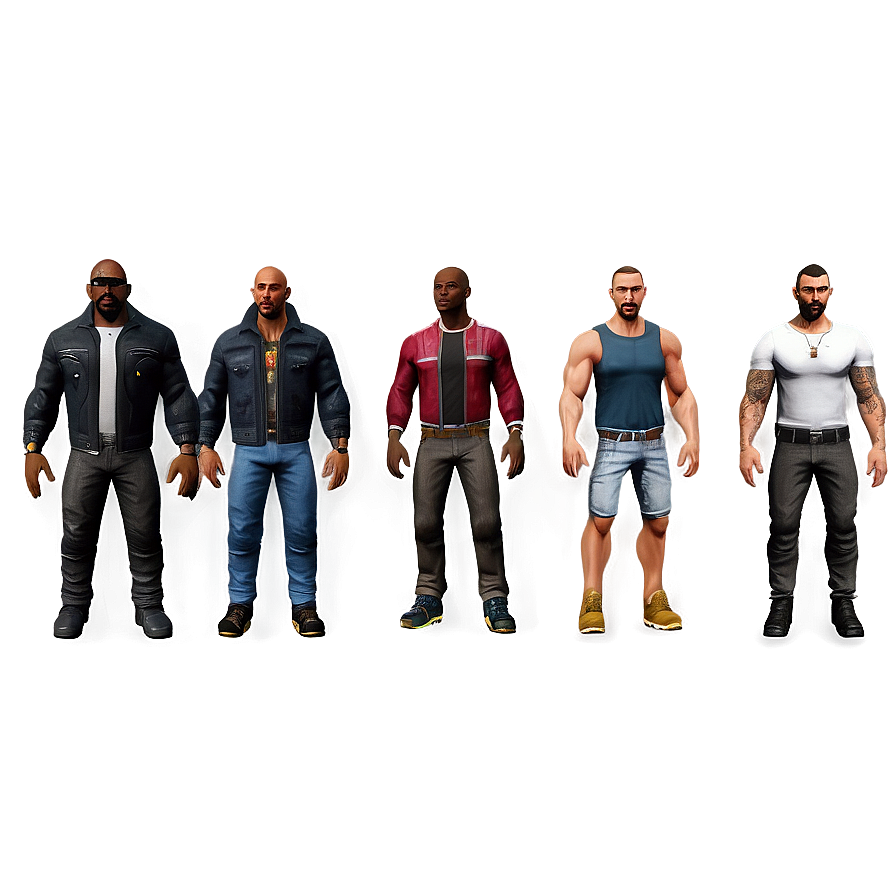 Fivem Custom Clothing Lineup Png Vea PNG Image