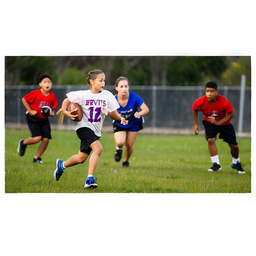 Flag Football Action Png Jid80 PNG Image