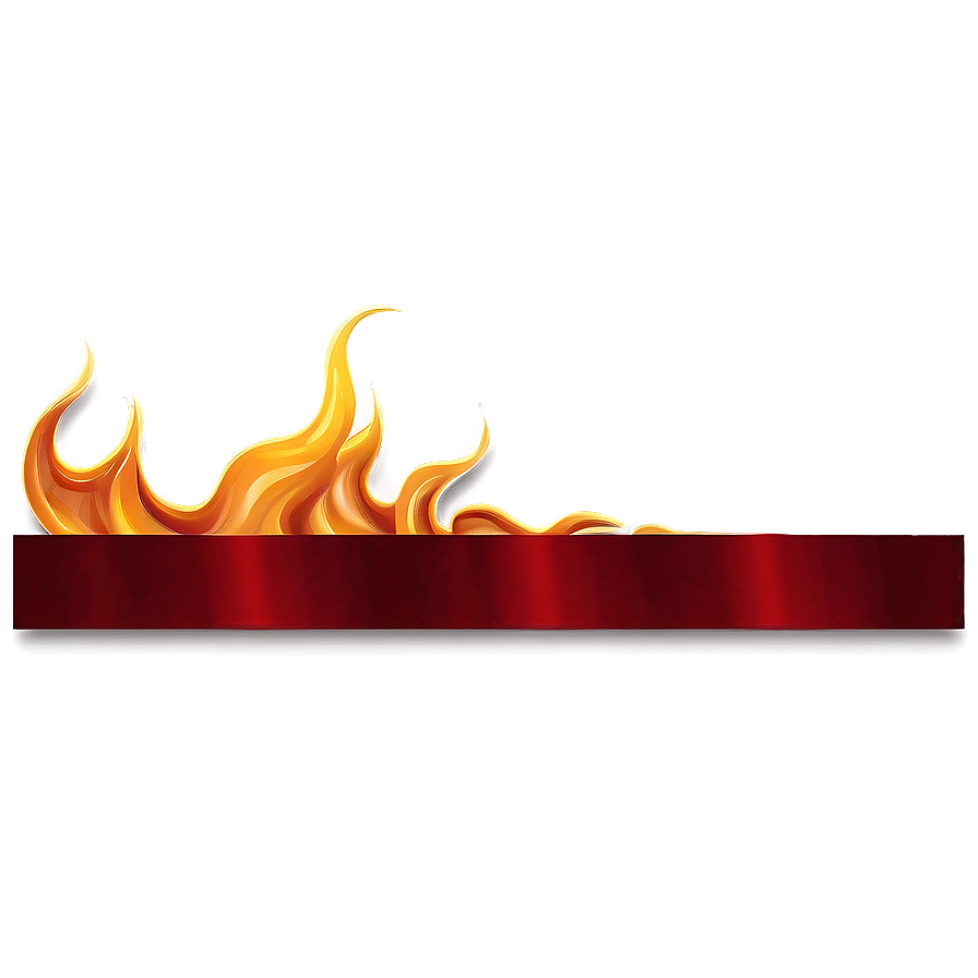 Flame Ribbon Border Png 51 PNG Image