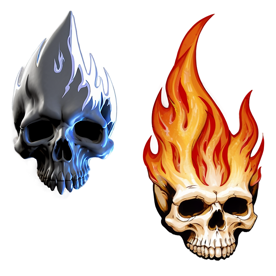 Flame Skull Png Lrc PNG Image