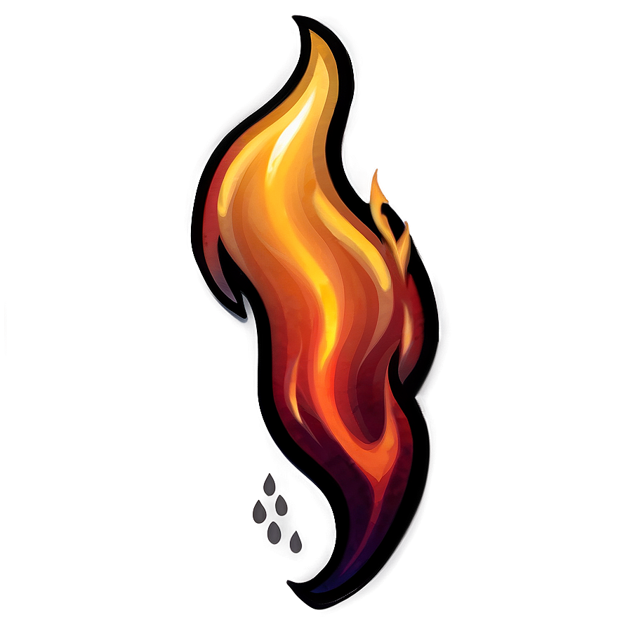 Flame Sticker Png Msq68 PNG Image