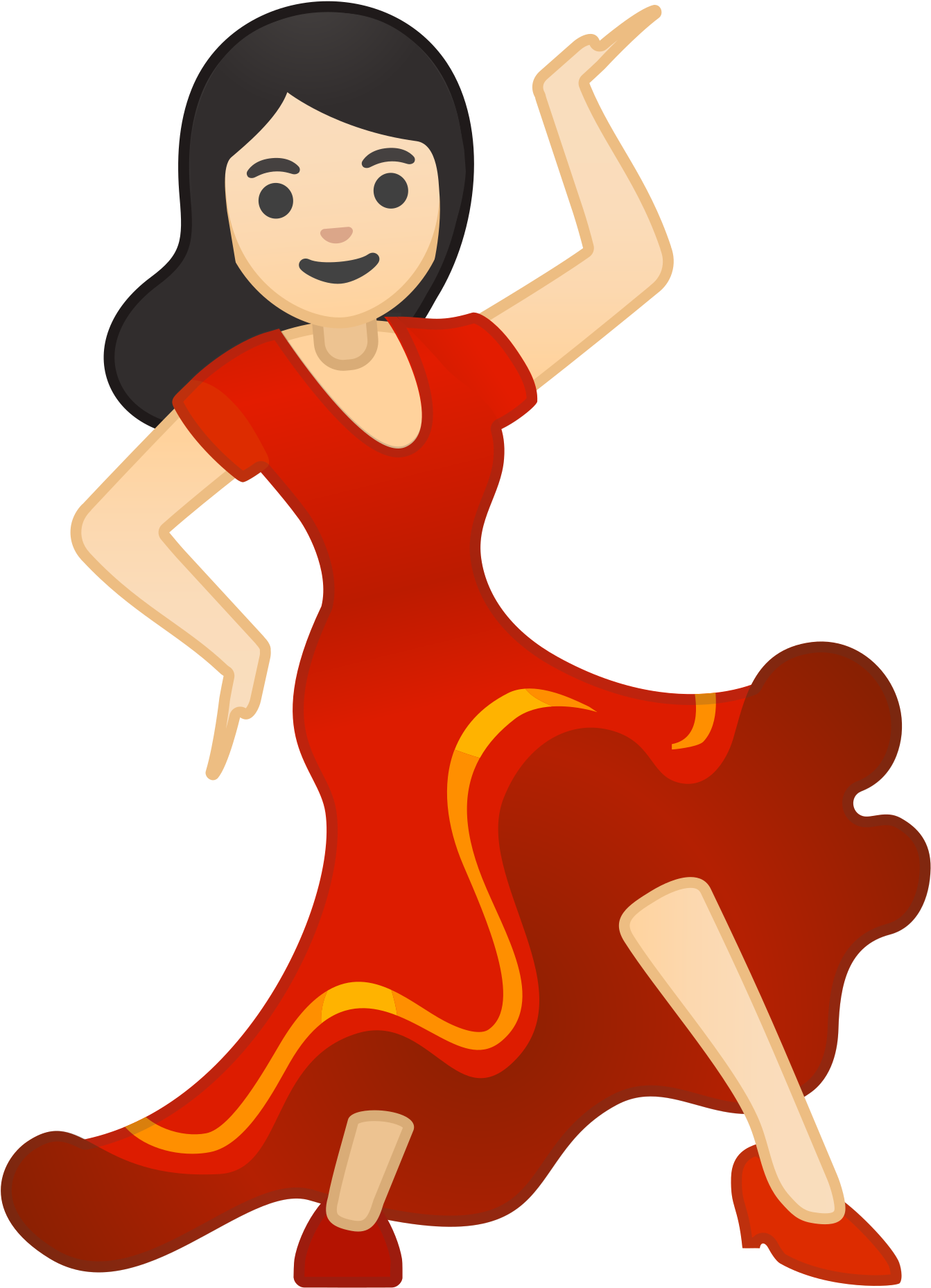 Flamenco Dancer Illustration PNG Image