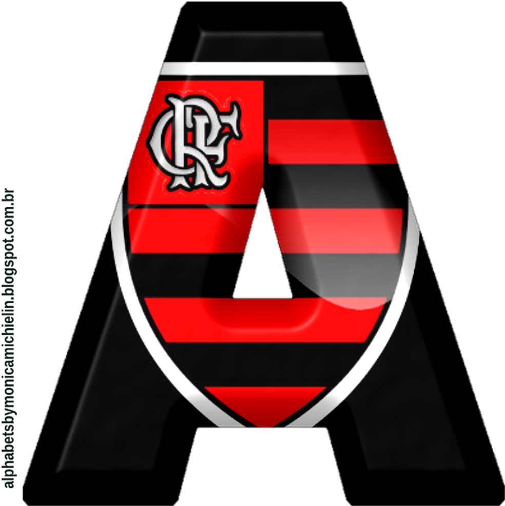 Flamengo Letter A Stylized Logo PNG Image