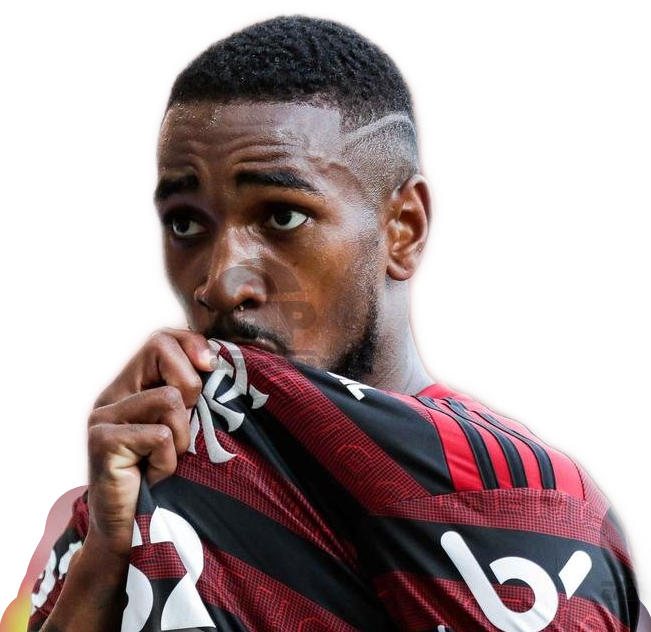 Flamengo Player Contemplative Pose PNG Image