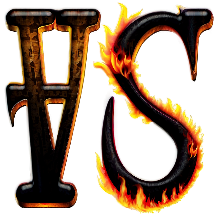 Flames Alphabet Png Adu PNG Image