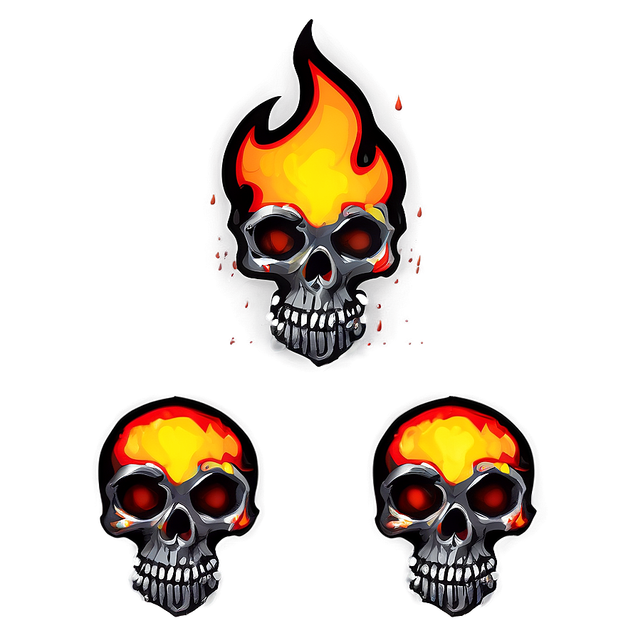 Flames And Skulls Png 1 PNG Image