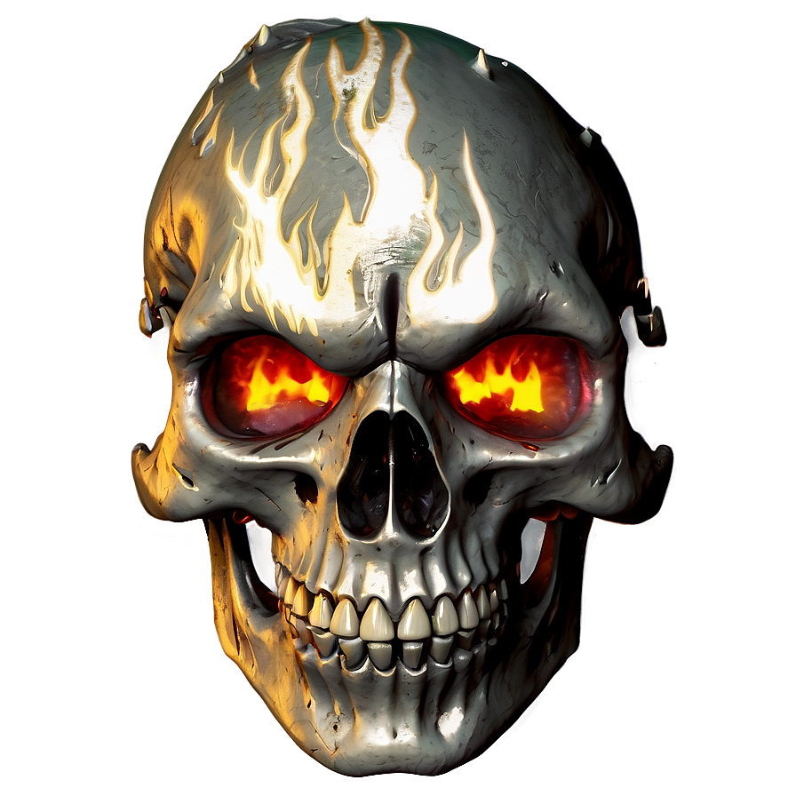 Flames Skull Face Image Png Qpd PNG Image