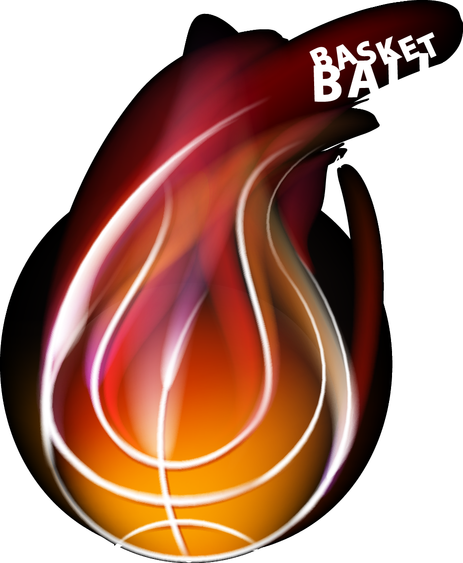 Flaming Basketball Logo PNG Image