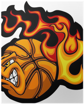 Flaming_ Basketball_ Tiger_ Logo PNG Image