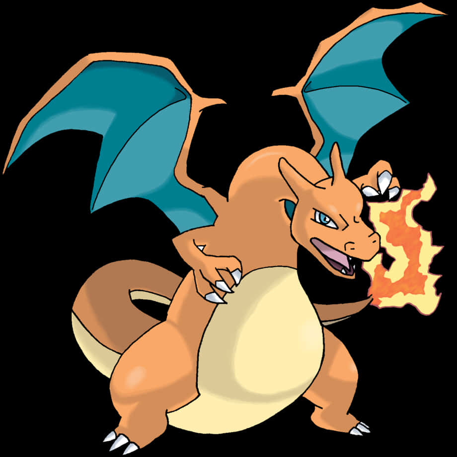 Flaming_ Charizard_ Pokemon PNG Image