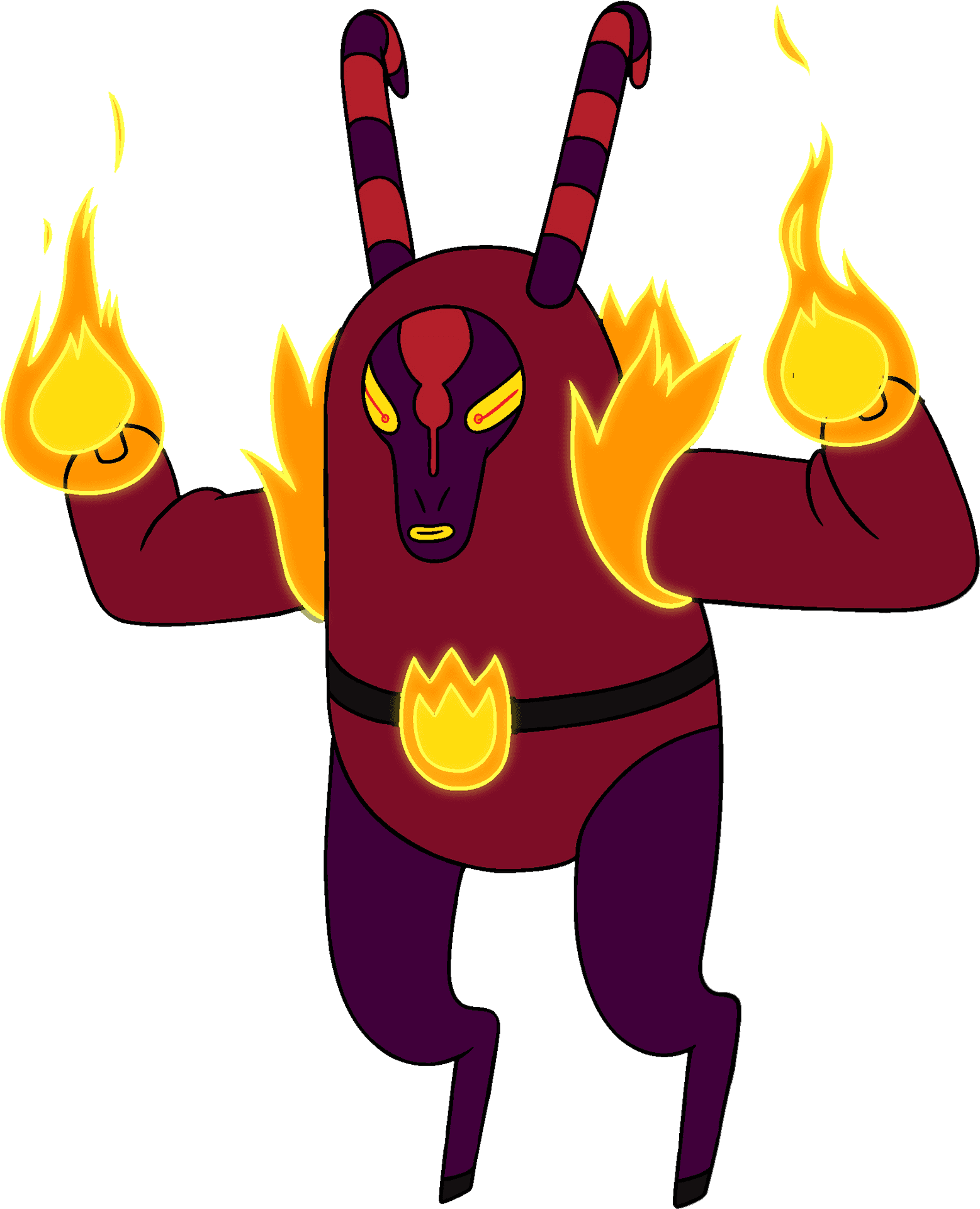 Flaming_ Creature_ Adventure_ Character PNG Image