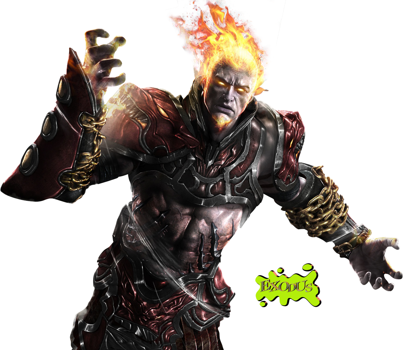 Flaming_ Deity_ God_of_ War PNG Image