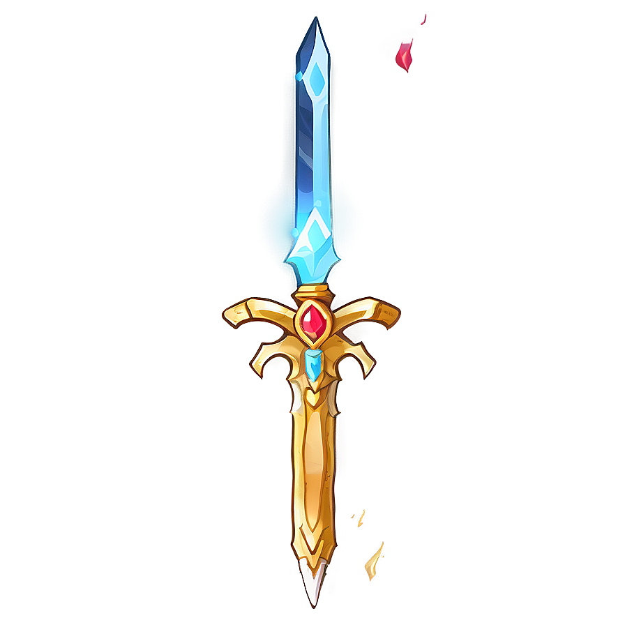 Flaming Diamond Sword Png 05252024 PNG Image