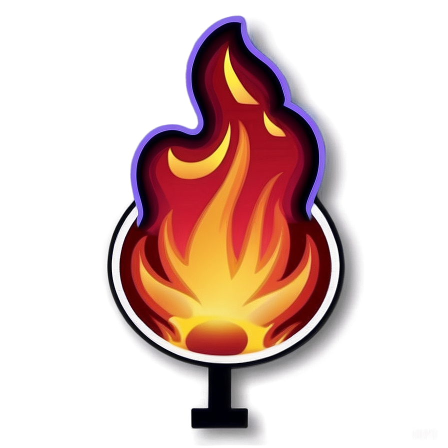 Flaming Fire Emoji Design Png Gvd19 PNG Image