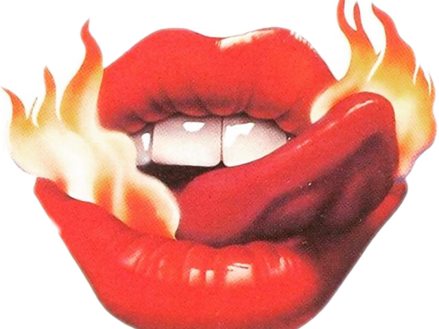 Flaming Lipsand Tongue Graphic PNG Image