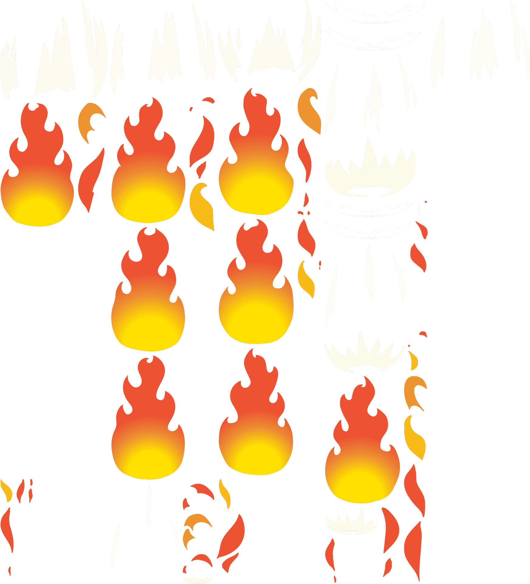 Flaming_ Meteors_ Pattern PNG Image