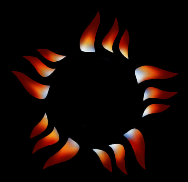 Flaming Pentagram Abstract PNG Image