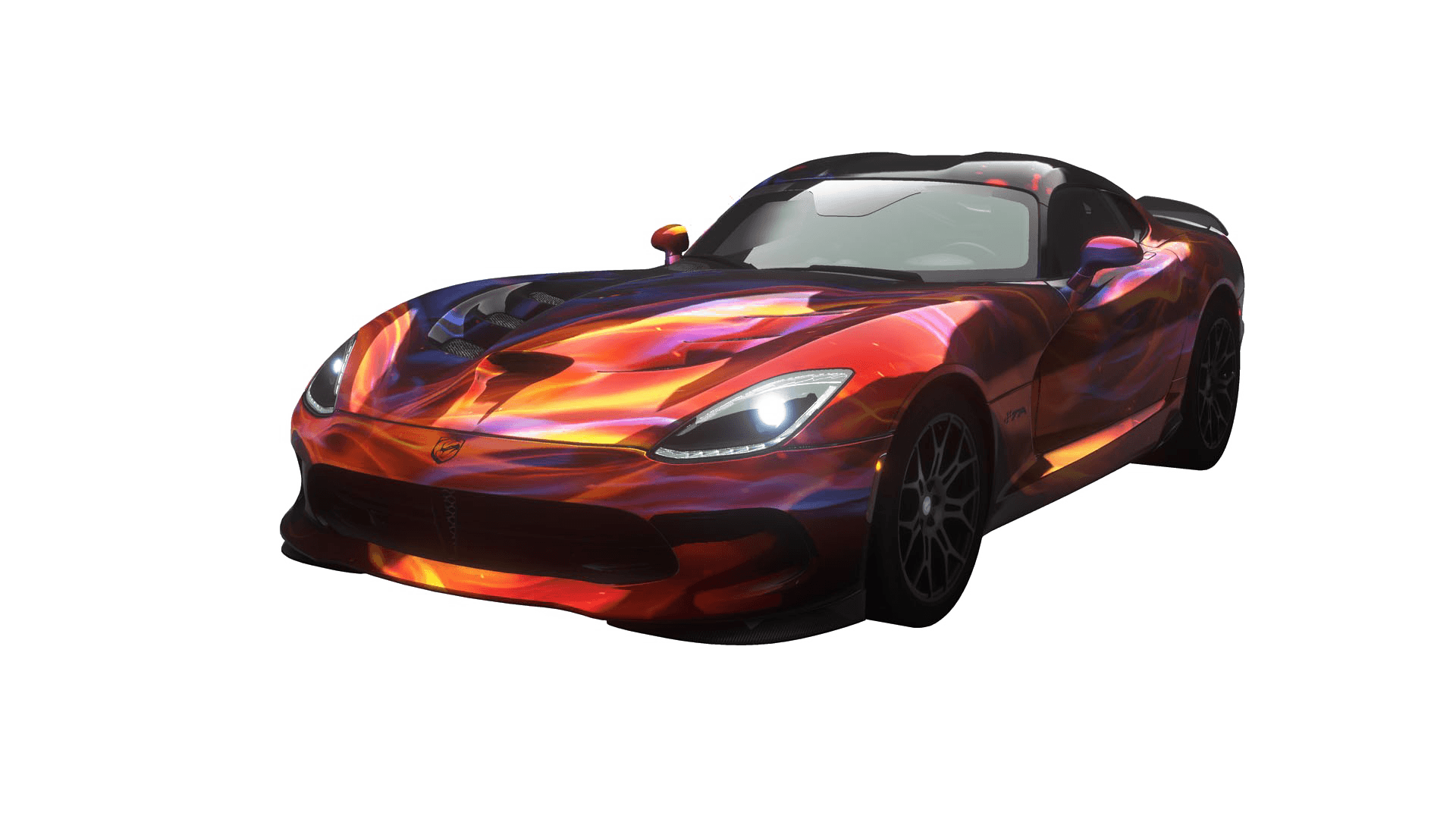 Flaming Sports Car PNG Image