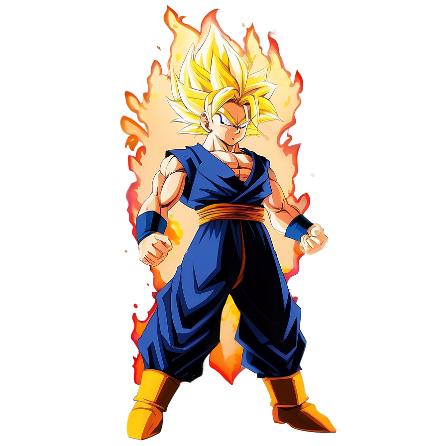 Flaming Super Saiyan Hair Png Khv6 PNG Image