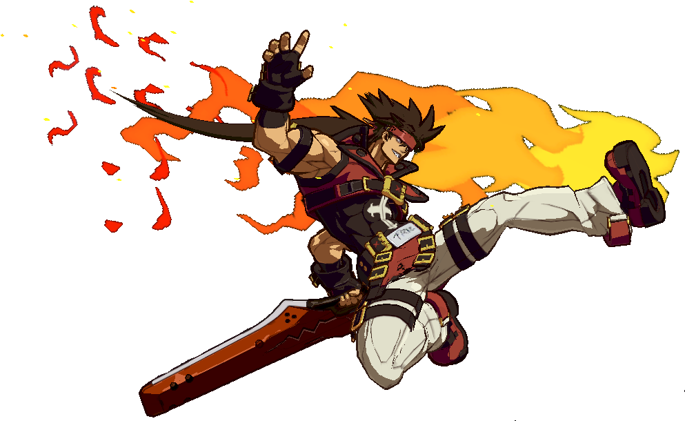 Flaming_ Sword_ Anime_ Character_ Action_ Pose PNG Image