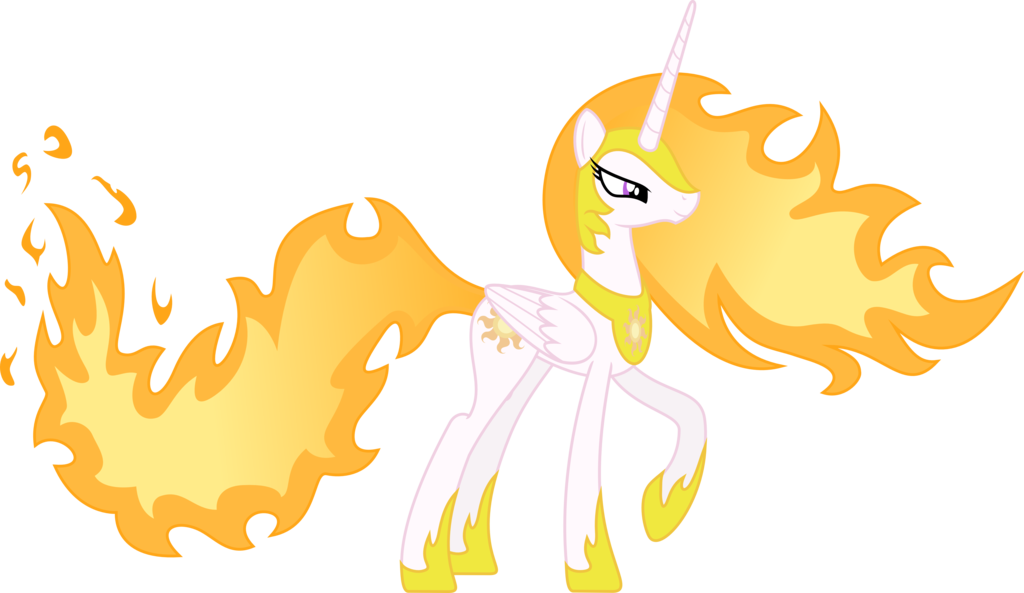 Flaming Unicorn Character PNG Image